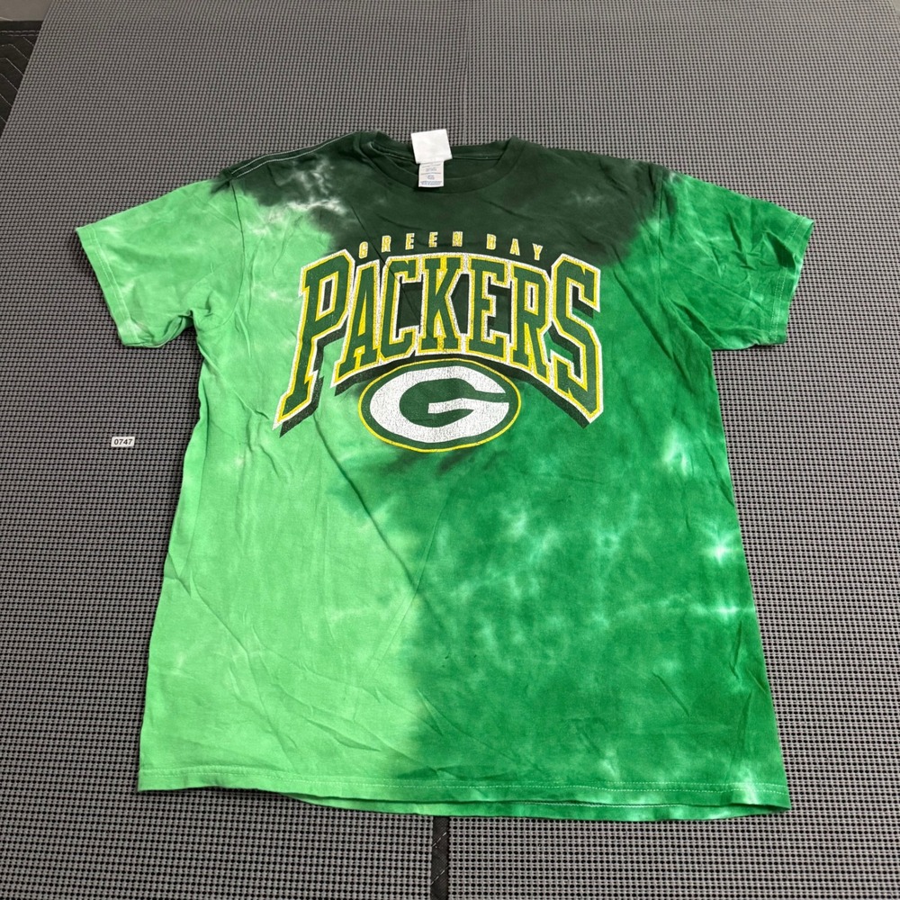 47 Brand Green Bay Packers Tie Dye T-Shirt Mens Medium Green NFL Football Tee